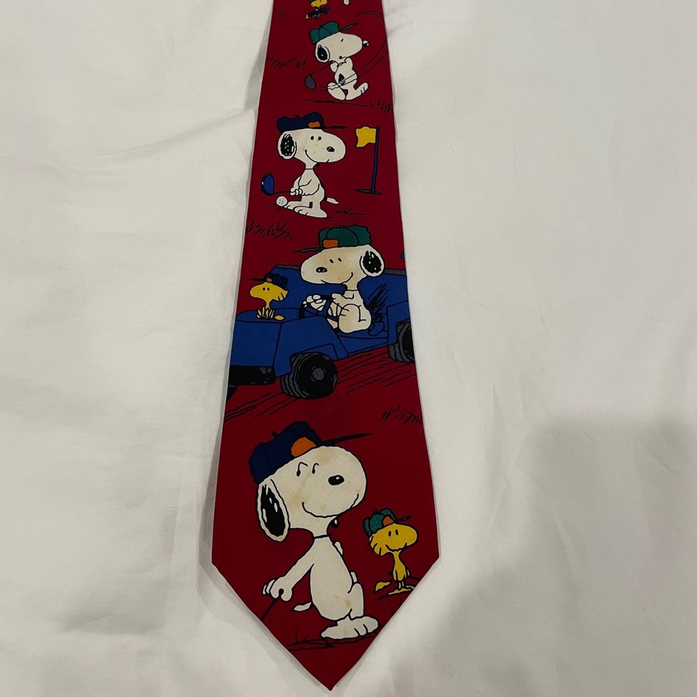 Men’s snoopy peanuts silk necktie